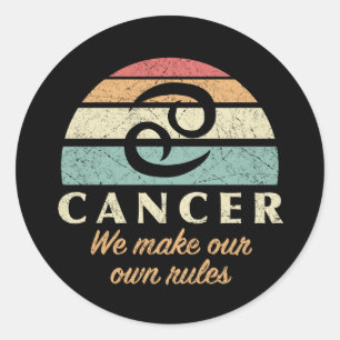 Zodiac-Regeln für den Sonnenkrebs Runder Aufkleber