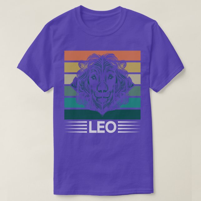 Zodiac Retro Leo T-Shirt (Design vorne)
