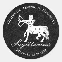 Zodiac Sagittarius Astrologie Custom Vintag Black