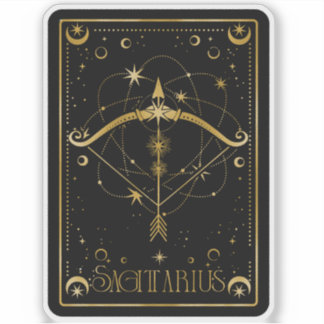 Zodiac Sagittarius Astrologie Schwarz-Weiß Sticker