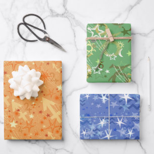 Zodiac Sagittarius Capricorn Cancer Trio Geschenkpapier Set