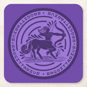 Zodiac Sagittarius Rechteckiger Pappuntersetzer