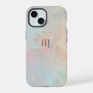 Zodiac Scorpio Map-White Design iPhone 15 Hülle