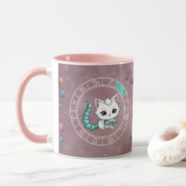 Zodiac Scorpio Niedlich Cat Wheel Planet Astrologi Tasse