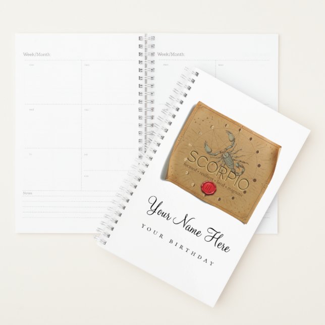 Zodiac - Scorpio - Personalized Day Planner Planer (Anzeige)