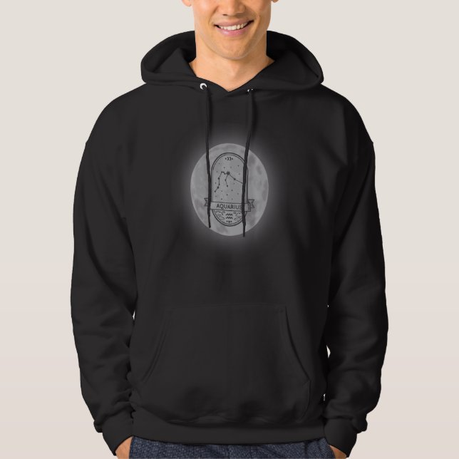 Zodiac Sign Aquarius Hoodie (Vorderseite)