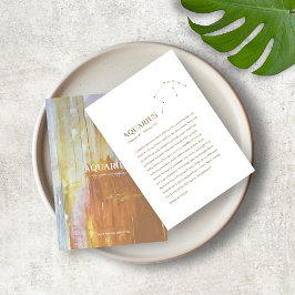 Zodiac Sign Aquarius Juwelier Display Card