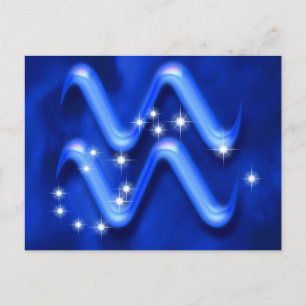 Zodiac sign Aquarius Postkarte