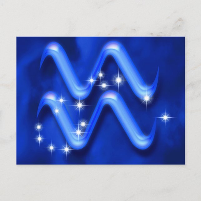 Zodiac sign Aquarius Postkarte (Vorderseite)