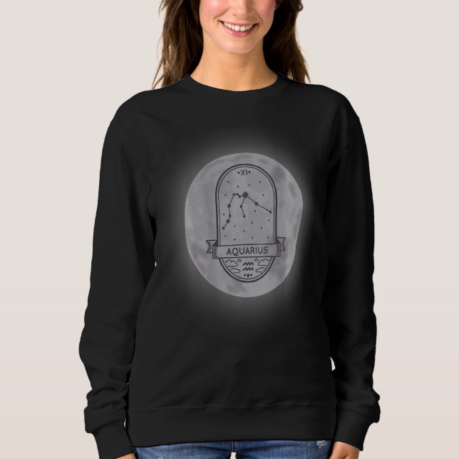 Zodiac Sign Aquarius Sweatshirt (Vorderseite)