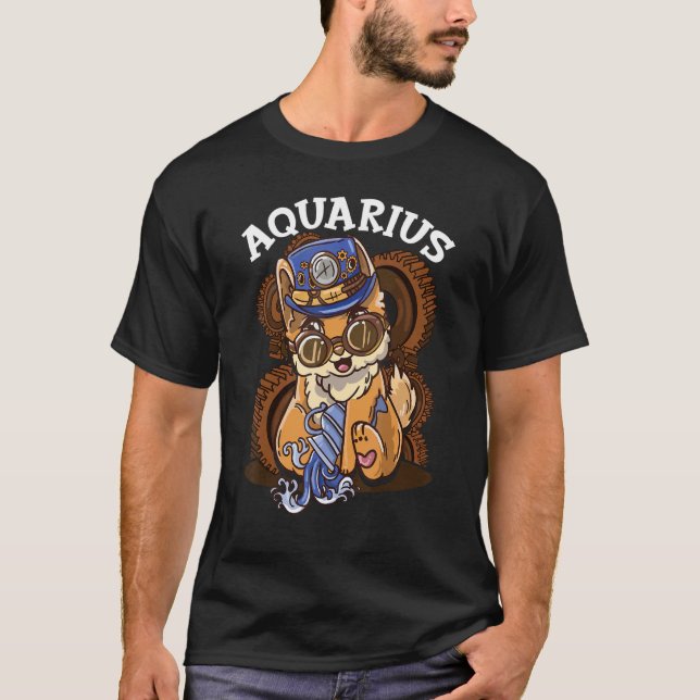 Zodiac Sign Aquarius T-Shirt (Vorderseite)