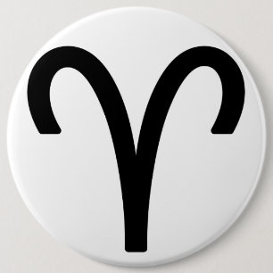 Zodiac sign Aries Button