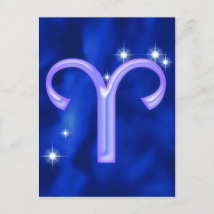 Zodiac sign Aries Postkarte