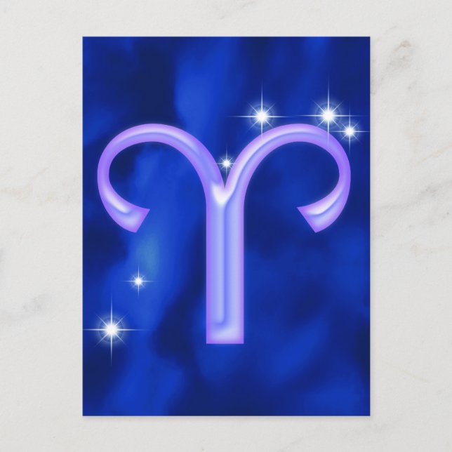 Zodiac sign Aries Postkarte (Vorderseite)