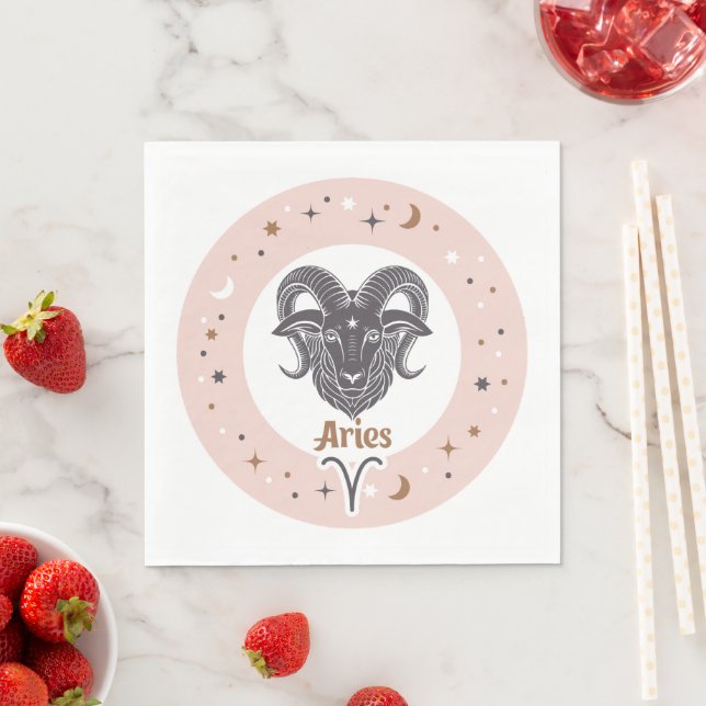 Zodiac Sign Aries Serviette (Beispiel)