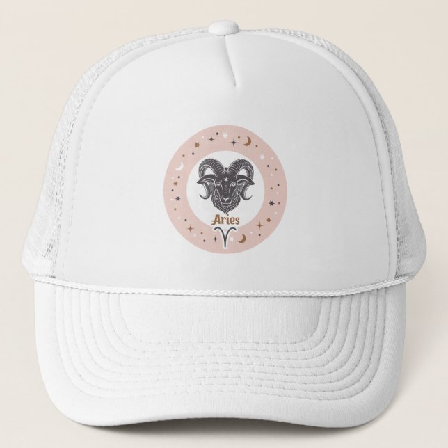 Zodiac Sign Aries Truckerkappe (Vorderseite)