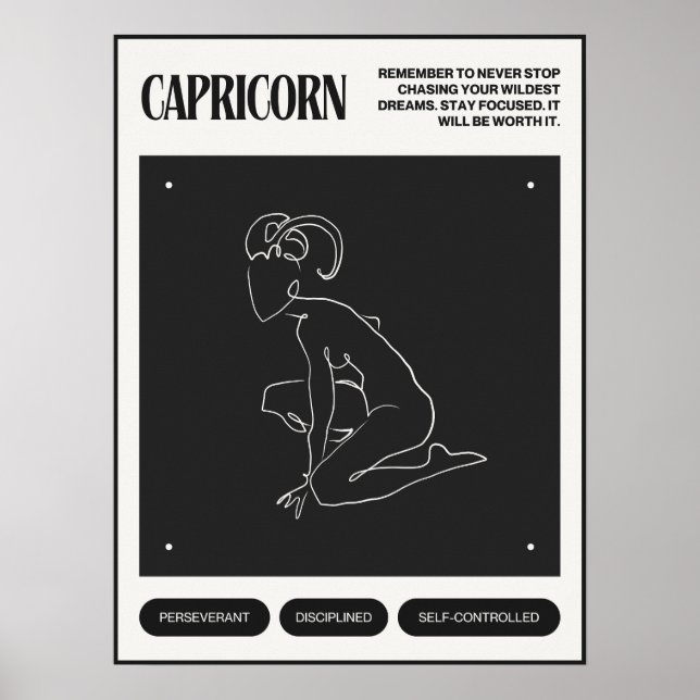 Zodiac Sign Capricorn Poster (Vorne)