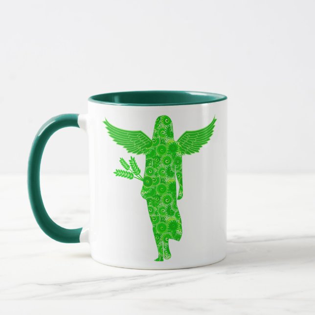 Zodiac Sign for Virgo in Shades of Green Tasse (Links)