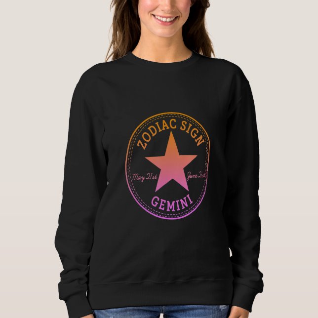 ZODIAC SIGN GEMINI born in May & June Astrology Ho Sweatshirt (Vorderseite)