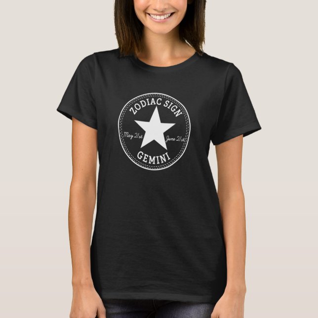 ZODIAC SIGN GEMINI born in May & June Astrology Ho T-Shirt (Vorderseite)