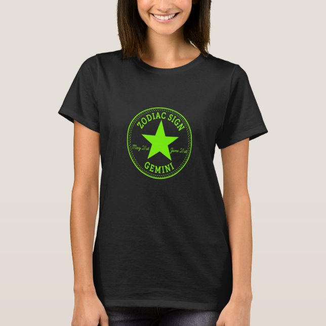 ZODIAC SIGN GEMINI born in May & June Astrology Ho T-Shirt (Vorderseite)