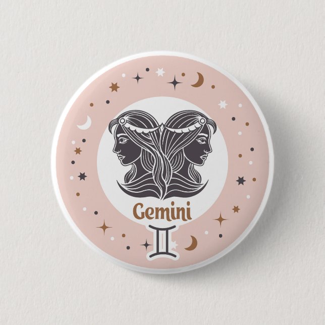 Zodiac Sign Gemini Button (Vorderseite)