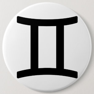 Zodiac sign Gemini Button