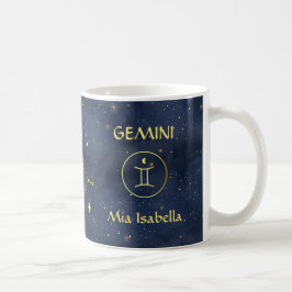 Zodiac Sign Gemini & Celestial Cat Tasse