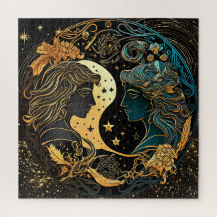 Zodiac Sign Gemini Puzzle, 20"x20" 676 Stk. Puzzle