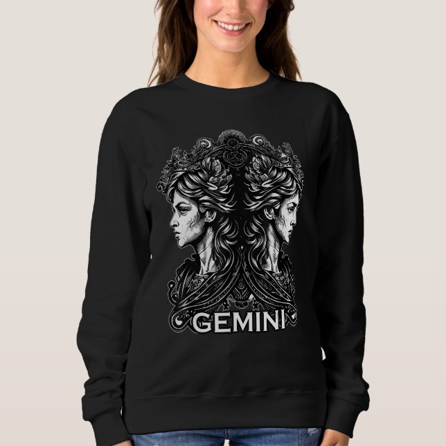 Zodiac Sign Gemini Twins Astrology Symbol Ancient  Sweatshirt (Vorderseite)