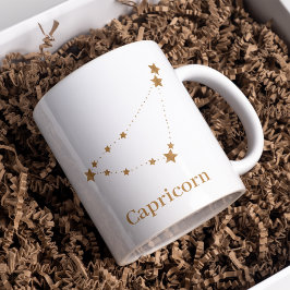 Zodiac Sign Gold Capricorn | Element Erde Kaffeetasse