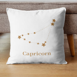 Zodiac Sign Gold Capricorn | Element Erde Kissen