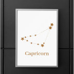 Zodiac Sign Gold Capricorn | Element Erde Poster<br><div class="desc">Zodiac Sign Gold Capricorn | Element Erde</div>