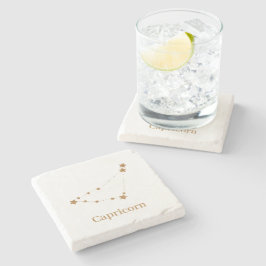 Zodiac Sign Gold Capricorn | Element Erde Steinuntersetzer