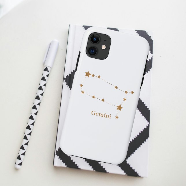 Zodiac Sign Gold Gemini | Element Air Case-Mate iPhone Hülle (Von Creator hochgeladen)
