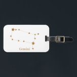 Zodiac Sign Gold Gemini | Element Air Gepäckanhänger<br><div class="desc">Zodiac Sign Gold Gemini | Element Air</div>