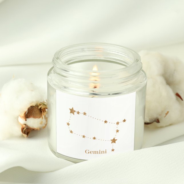 Zodiac Sign Gold Gemini | Element Air Quadratischer Aufkleber (Von Creator hochgeladen)