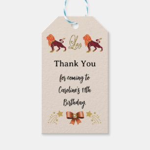 Zodiac Sign Gold Glitzer Leo Birthday bemalt Geschenkanhänger