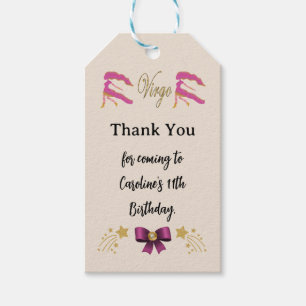 Zodiac Sign Gold Glitzer Virgo Geburtstag bemalt Geschenkanhänger