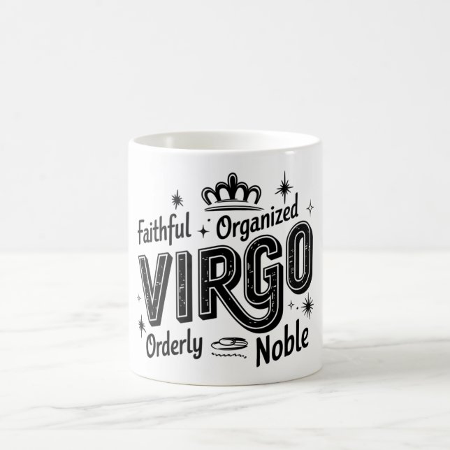 Zodiac Sign Graffiti/Virgo Kaffeetasse (Mittel)