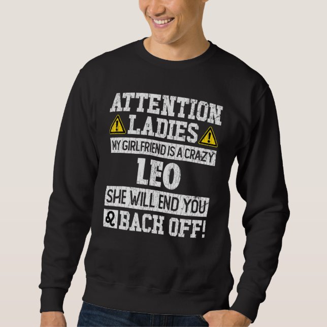 Zodiac Sign Leo Girlfriend Graphic Sweatshirt (Vorderseite)