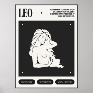 Zodiac Sign Leo Poster