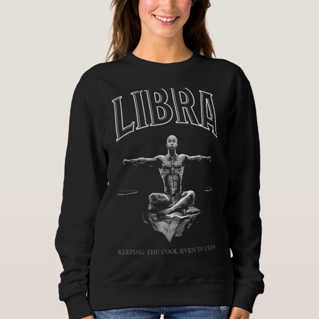 Zodiac Sign Libra Astrologie Horoskop Sweatshirt (Vorderseite)