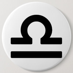 Zodiac sign Libra Button