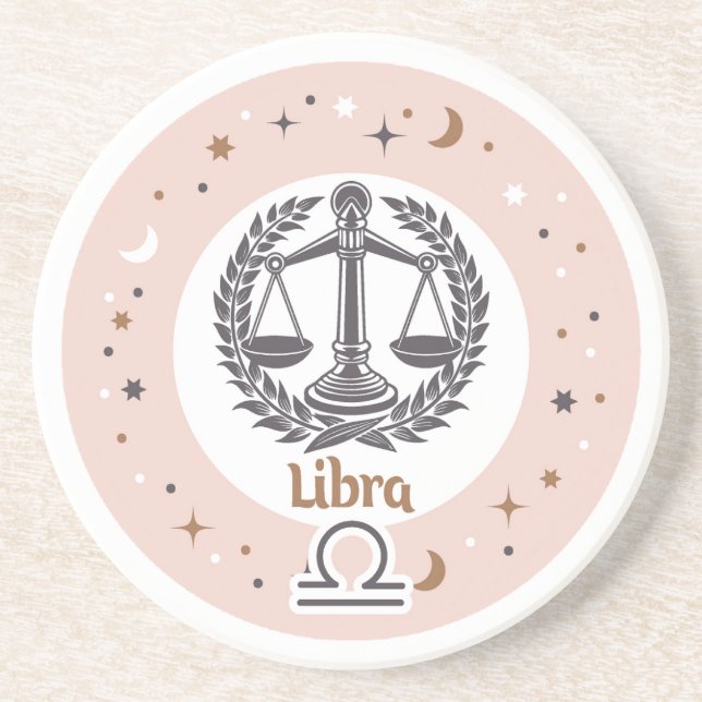 Zodiac Sign Libra Getränkeuntersetzer (Vorne)