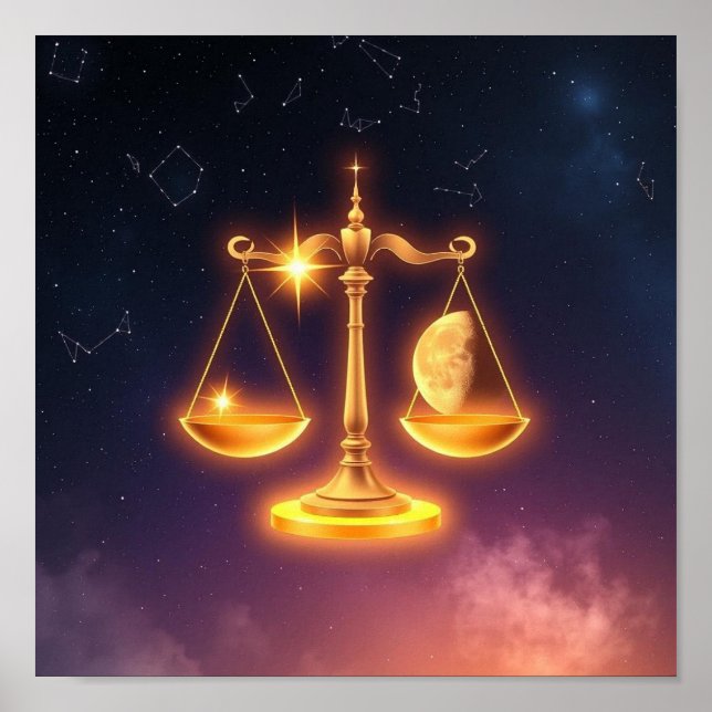 Zodiac Sign Libra Poster (Vorne)