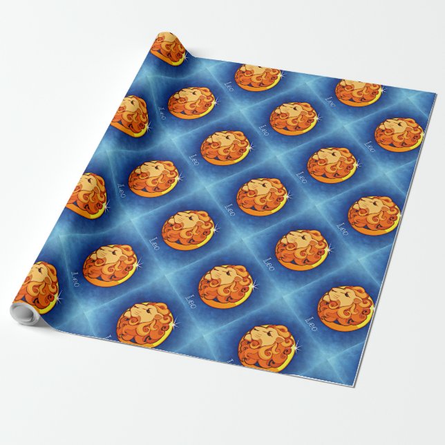 Zodiac_Sign_Lion Geschenkpapier (Ungerollt)