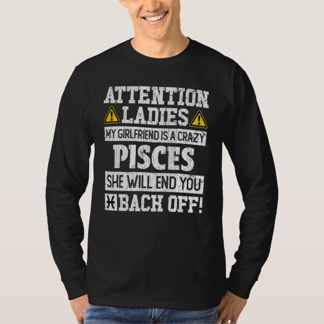 Zodiac Sign Pisces Girlfriend Graphic T-Shirt (Vorderseite)