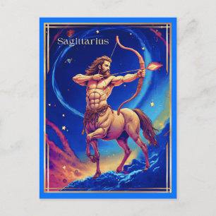 Zodiac Sign Sagittarius als Celestial Archer Postkarte