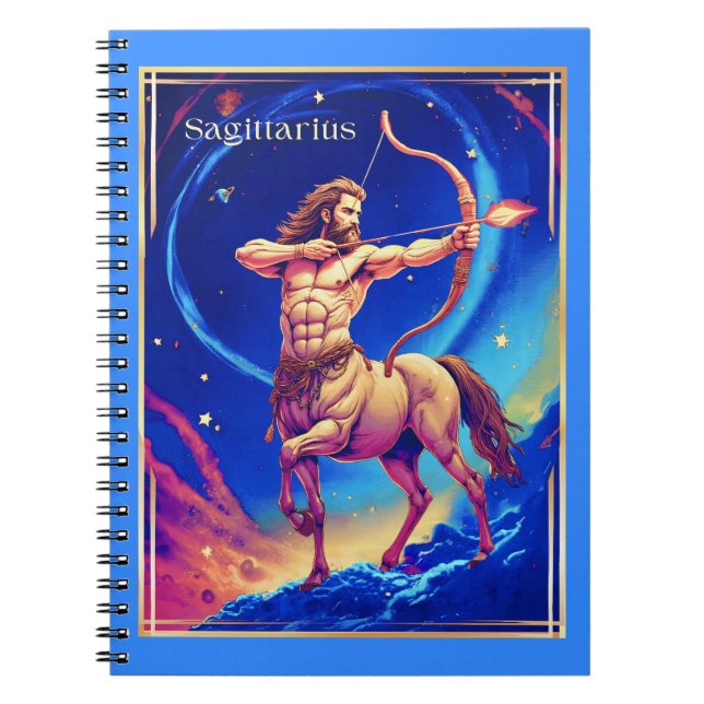 Zodiac Sign Sagittarius as the Celestial Archer Notizblock (Vorderseite)